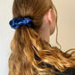 Oversized Mulberry Silk Scrunchie - Navy Blue